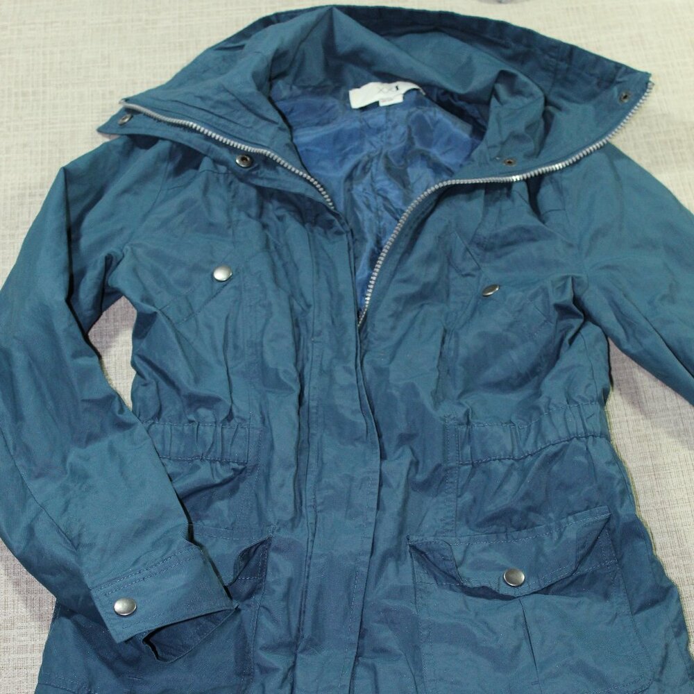 XXI Size Small Dark Teal Utility Rain Jacket